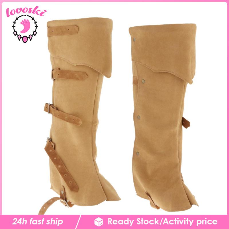 Ốp Bọc Giày Bốt Da PU Hóa Trang Cướp Biển Steampunk