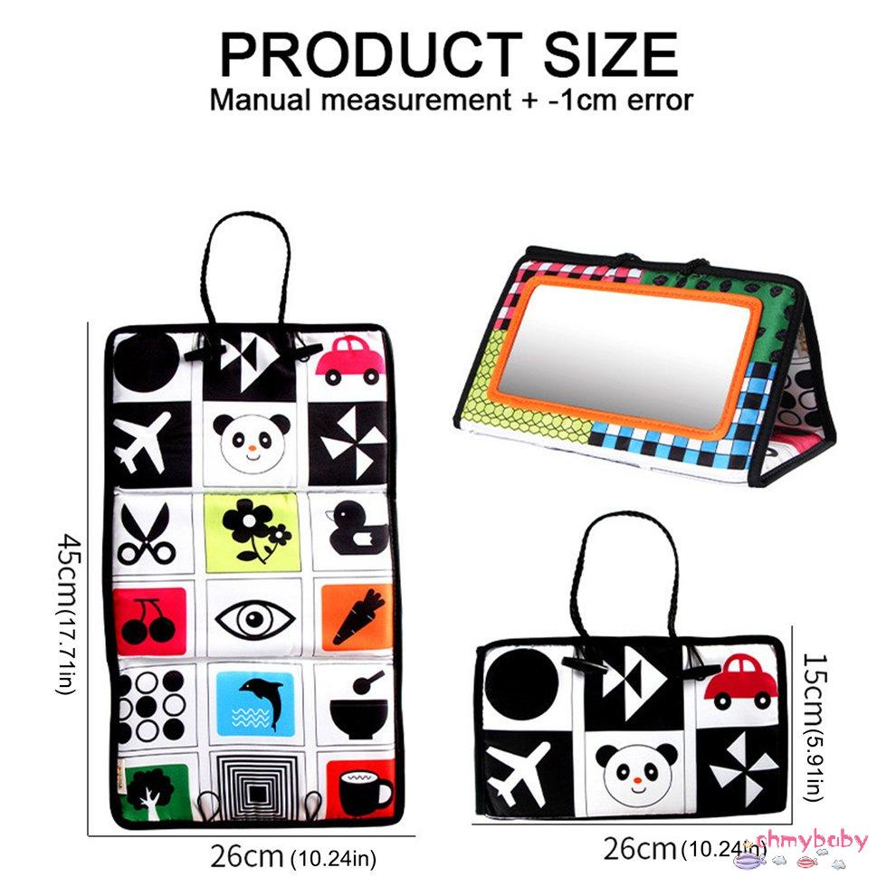 [Sẵn sàng] Gương Đôi Hoạt Động Tương Phản Cao Phát Triển Màu Đen Và Trắng Đồ Chơi Cho Trẻ Sơ Sinh Bé Trai Gái Ghế Sau Mặt Dây Chuyền [P/6]