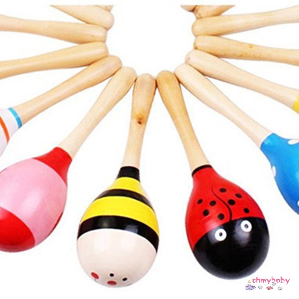[Trong kho] Đồ Chơi Cho Bé Lục Lạc Bằng Gỗ Mini Dễ Thương Maracas Nhạc Cụ Trẻ Em Quà Tặng [P/22]