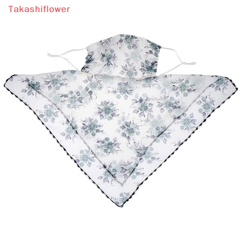 (Takashiflower) Khăn Che Mặt Nạ Lụa Chống Nắng Bảo Vệ Miệng Khi Lái Xe Khẩu Trang Chiffon Che Phủ Mũi Chống Tia UV Khi Đi Ra Ngoài
