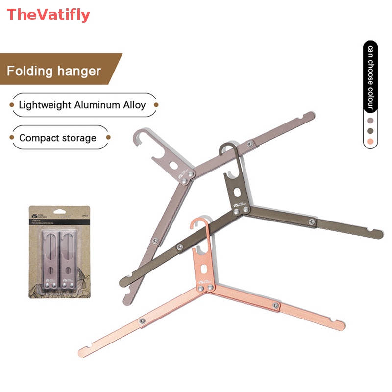 Móc Treo Quần Áo [Thevalifly] Bằng Hợp Kim Nhôm Nhỏ Gọn Nhẹ Dễ Dàng Gấp Mở