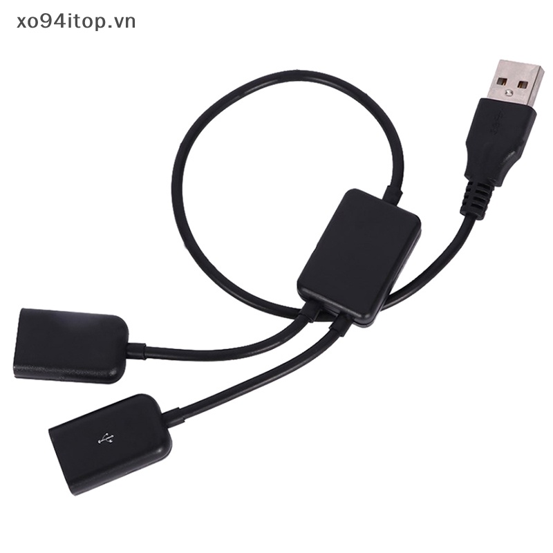 Dây Cáp OTG Chia Hai Cổng USB 2 Trong 1 Tiện Dụng