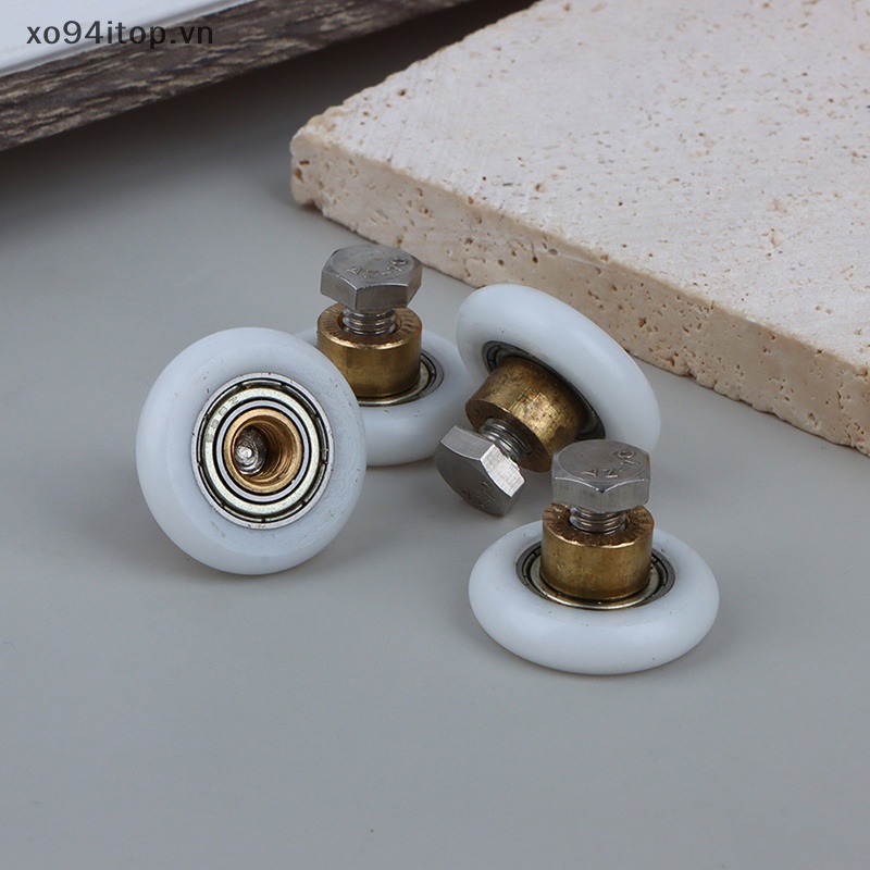 Xoitop Set 4 Bánh Xe Ròng Rọc Gắn Cửa Nhà Tắm / Cửa Kính Trượt Tiện Dụng