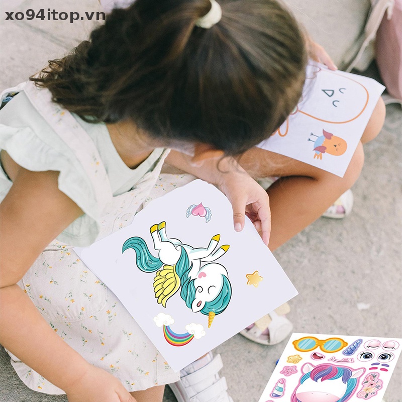 Set 6 Sticker Kỳ Lân Dán Trang Trí Dễ Thương