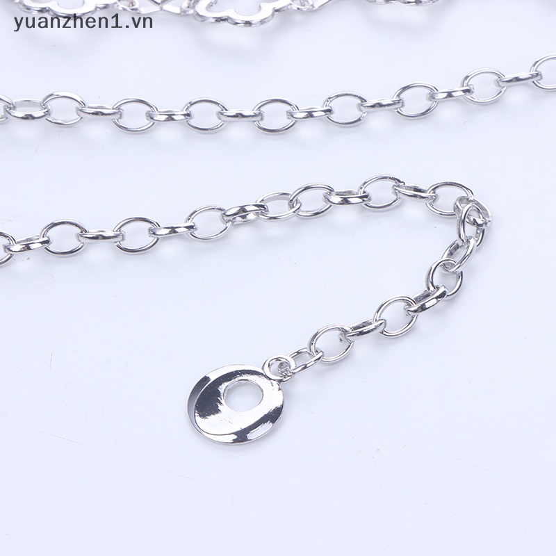 Dây Xích Đeo Thắt Lưng Bằng Kim Loại Họa Tiết Hoa Rỗng Thời Trang Cho Nữ