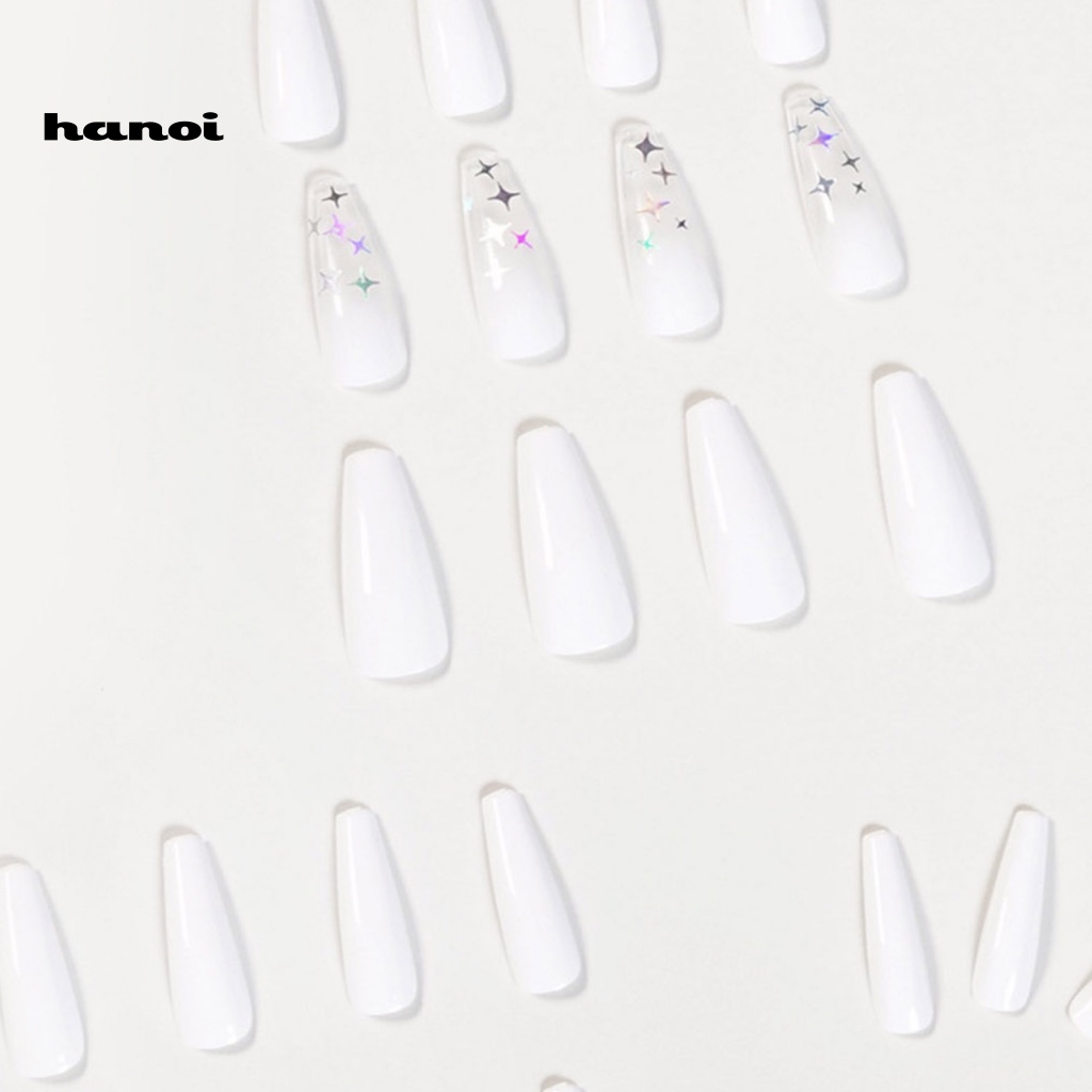 Set 24 Móng Tay Giả Tạo Hiệu Ứng Gradient Thời Trang