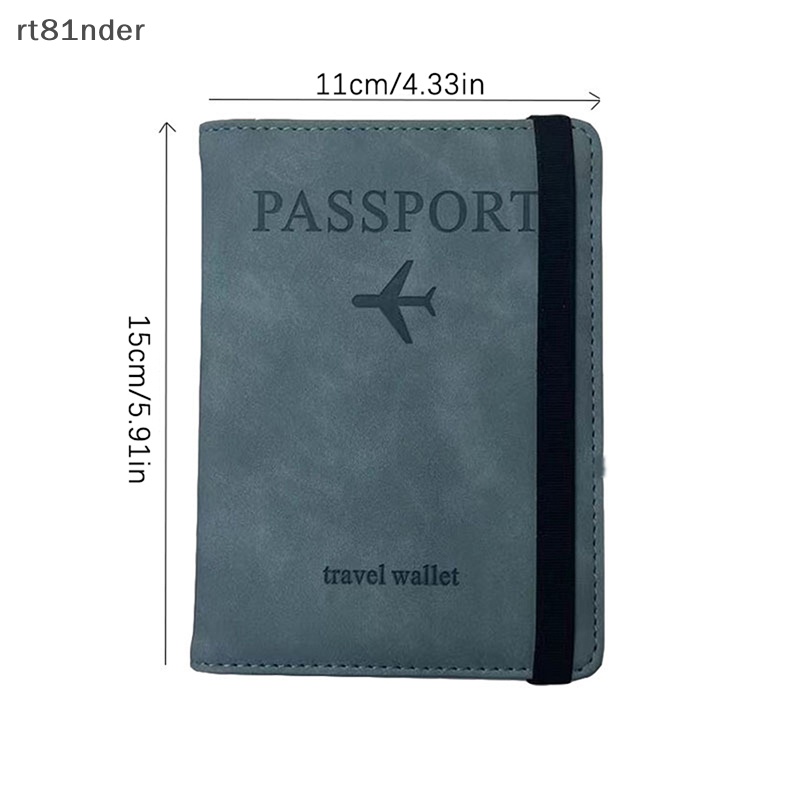 Rt Ví Da PU RFID Đựng Hộ Chiếu Phong Cách Vintage Cho Nam Nữ