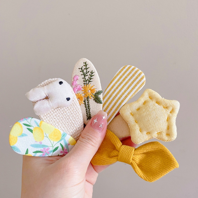 Kẹp Tóc Nơ Vải Dễ Thương Cho Bé Gái