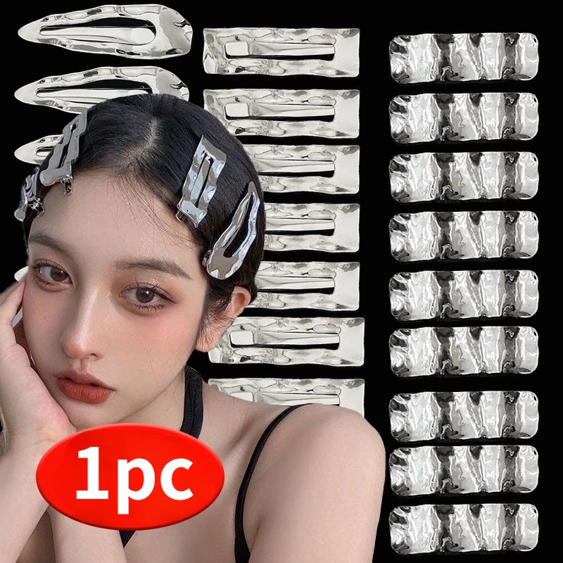 [Featured] Kẹp Tóc Mái Lượn Sóng Bằng Kim Loại Mái Hiên Phong Cách Ins Hàn Quốc Cho Nữ