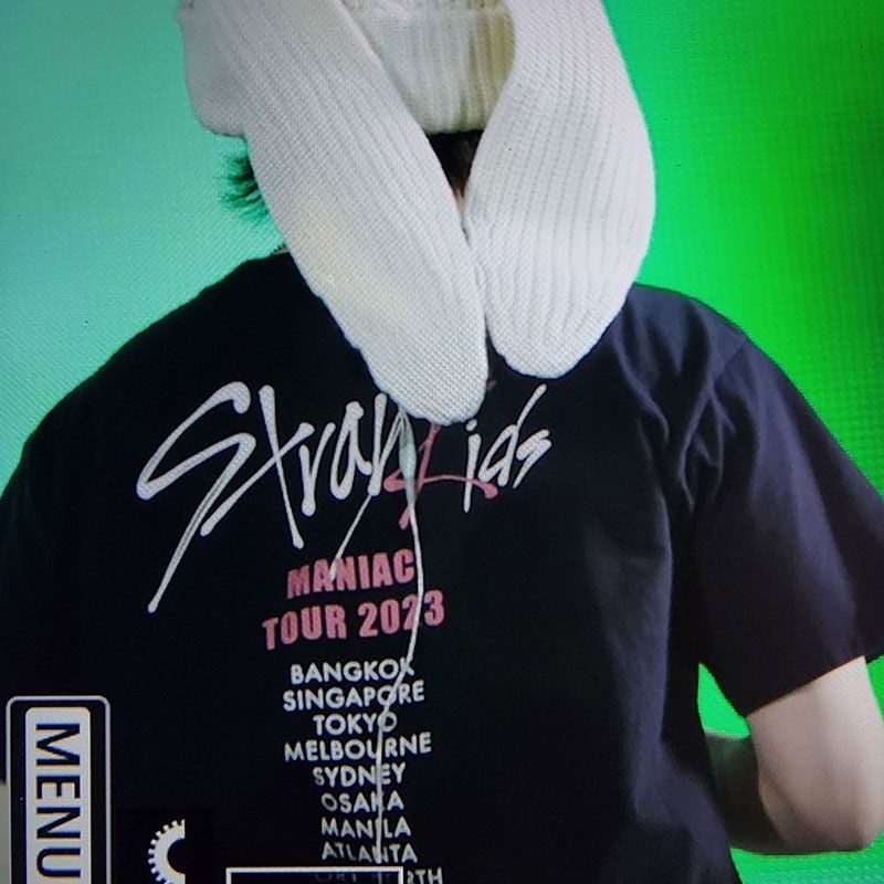 Áo Thun Cotton Tay Ngắn In Chữ KPOP Stray Kids 2nd World Tour Concert 2023 MANIAC Thời Trang Cho Cặp Đôi