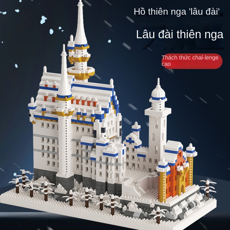 Đồ Chơi  Lắp Ráp Lâu Đài Hồ Thiên Nga Cỡ Lớn Độ Bền Cao Thích Hợp Làm Quà Tặng Cho Bé