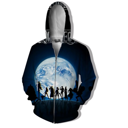 Áo Khoác Khóa Kéo Tay Dài In Hình Nhân Vật Luffy Trong ONE PIECE 3D Thời Trang Cho Nam Và Nữ