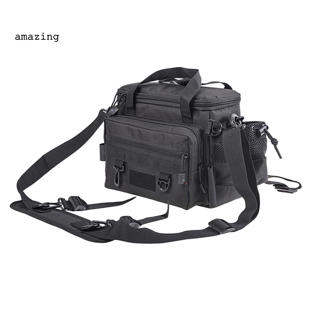 Túi Đựng Dụng Cụ Câu Cá Đeo Vai / Cần Câu Cá Bằng Nilon Cỡ Lớn Đa Năng Chống Thấm Nước Có Khóa Kéo Tùy Chỉnh Tiện Dụng