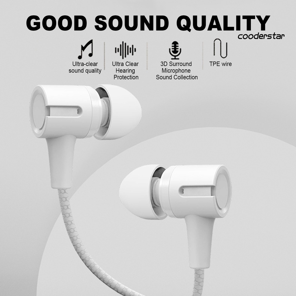 Tai Nghe Nhét Tai Jack 3.5mm Bass Trầm Có Micro Chuyên Dụng Cho Điện Thoại