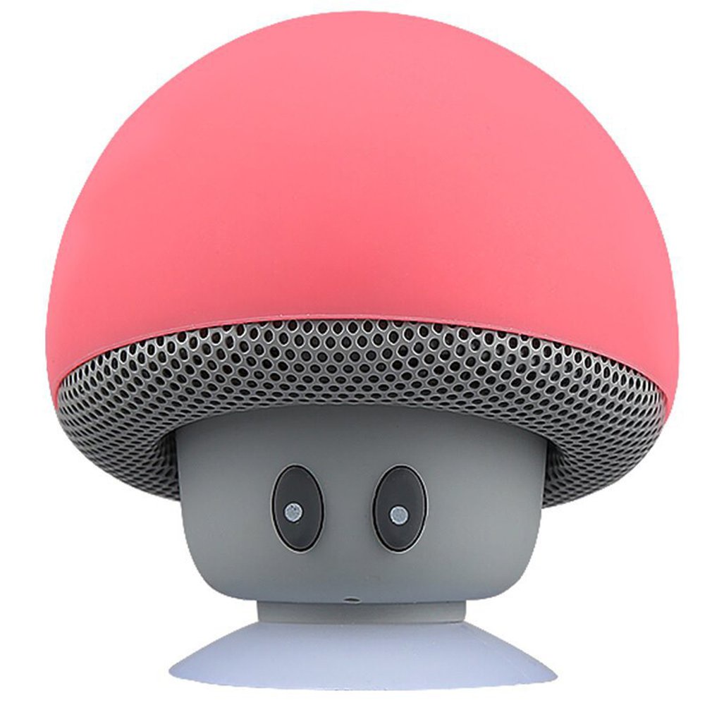 Cartoon Mushroom Wireless Speaker Waterproof Suction Cup Mini Audio Outdoor Portable Subwoofer [Q/7]