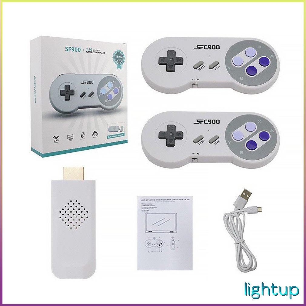 Tay Cầm Chơi Game Không Dây Vui Sáng Tạo Sf900 Tương Thích Hdmi 16-Bit 1500+ Retro Tv Stick Cho Nintendos