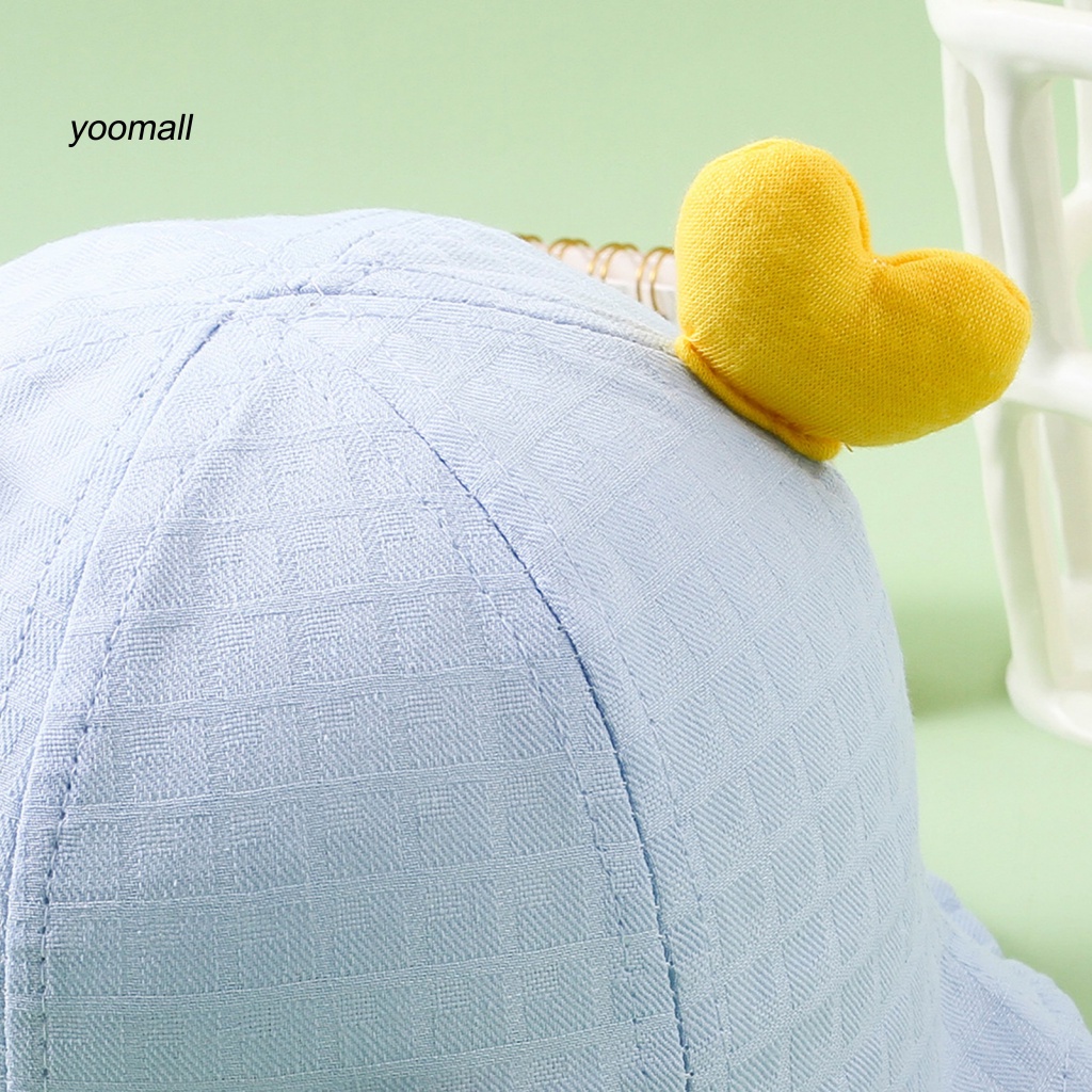 Mũ Tai Bèo Chống Nắng Thoáng Khí Hình Trái Tim Cho Bé Sơ Sinh