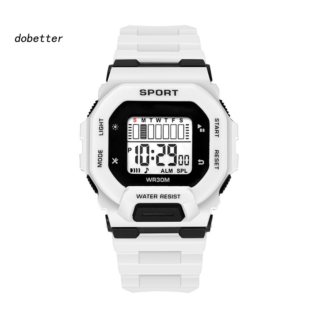 &lt; Dobetter &gt; Đồng Hồ Đeo Tay Kỹ Thuật Số LED Màn Hình Lớn Thoải Mái Chống Thấm Nước Đa Năng Có Thể Điều Chỉnh Mặ