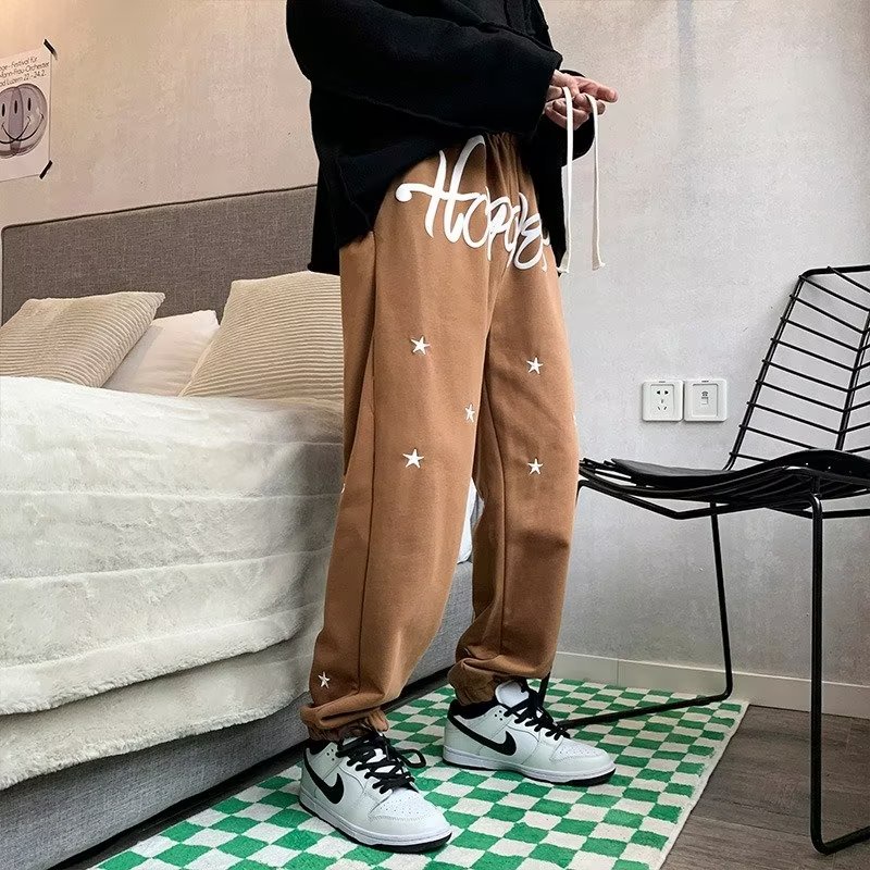 Where is Orange Quần Thể Thao Ống Rộng Dây Rút Thiết Kế Đường Phố Retro Mỹ Mùa Xuân Thu Dành Cho Nữ