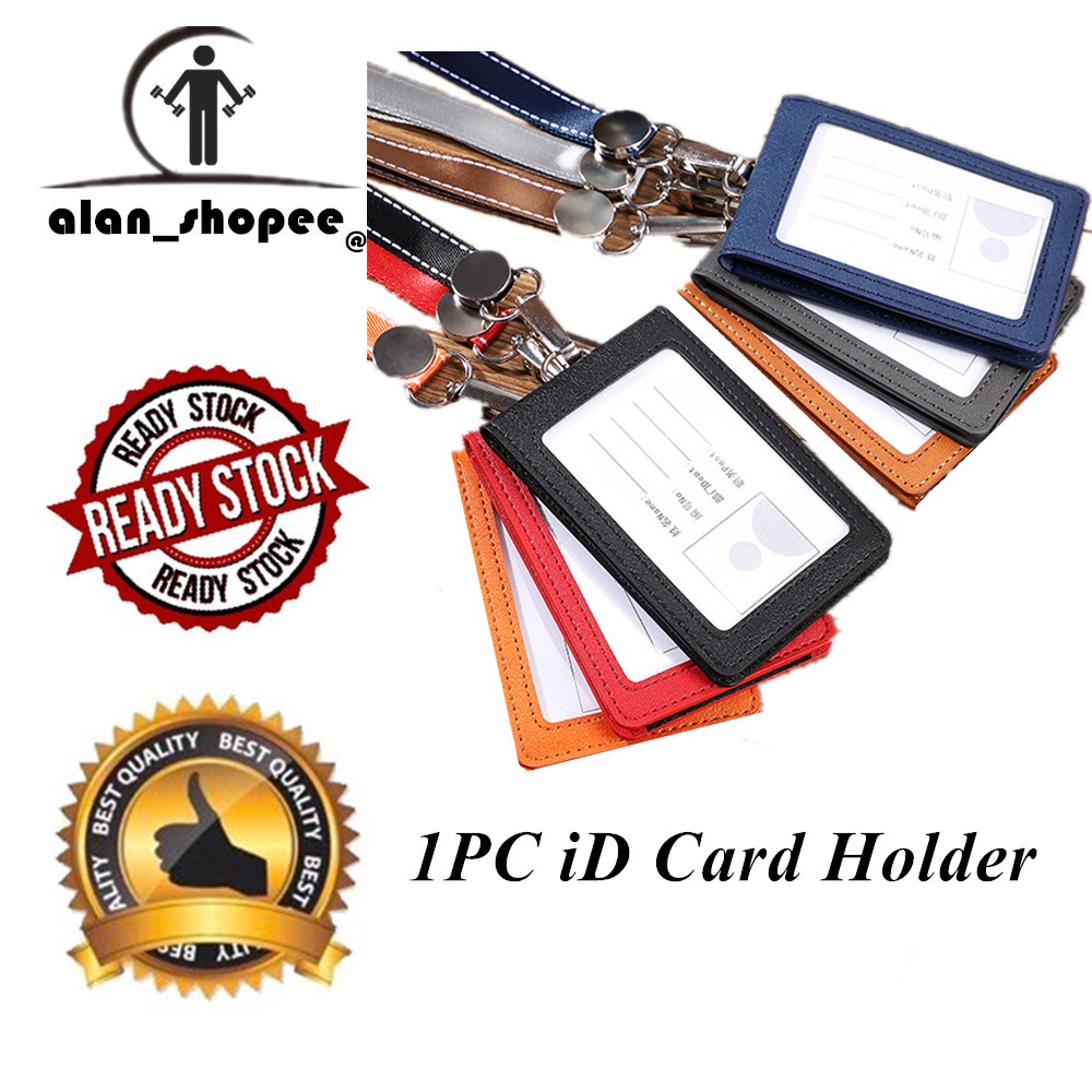 1 Huy Hiệu Bằng Da PU + Pc + Dây Đeo + 2 Ngăn Đựng Thẻ