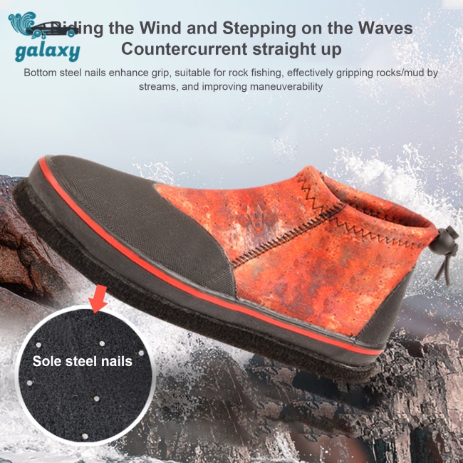 Galaxy Giày Câu Cá Đế Thép Chống Trượt Có Dây Rút Chuyên Nghiệp Cho Nam Nữ