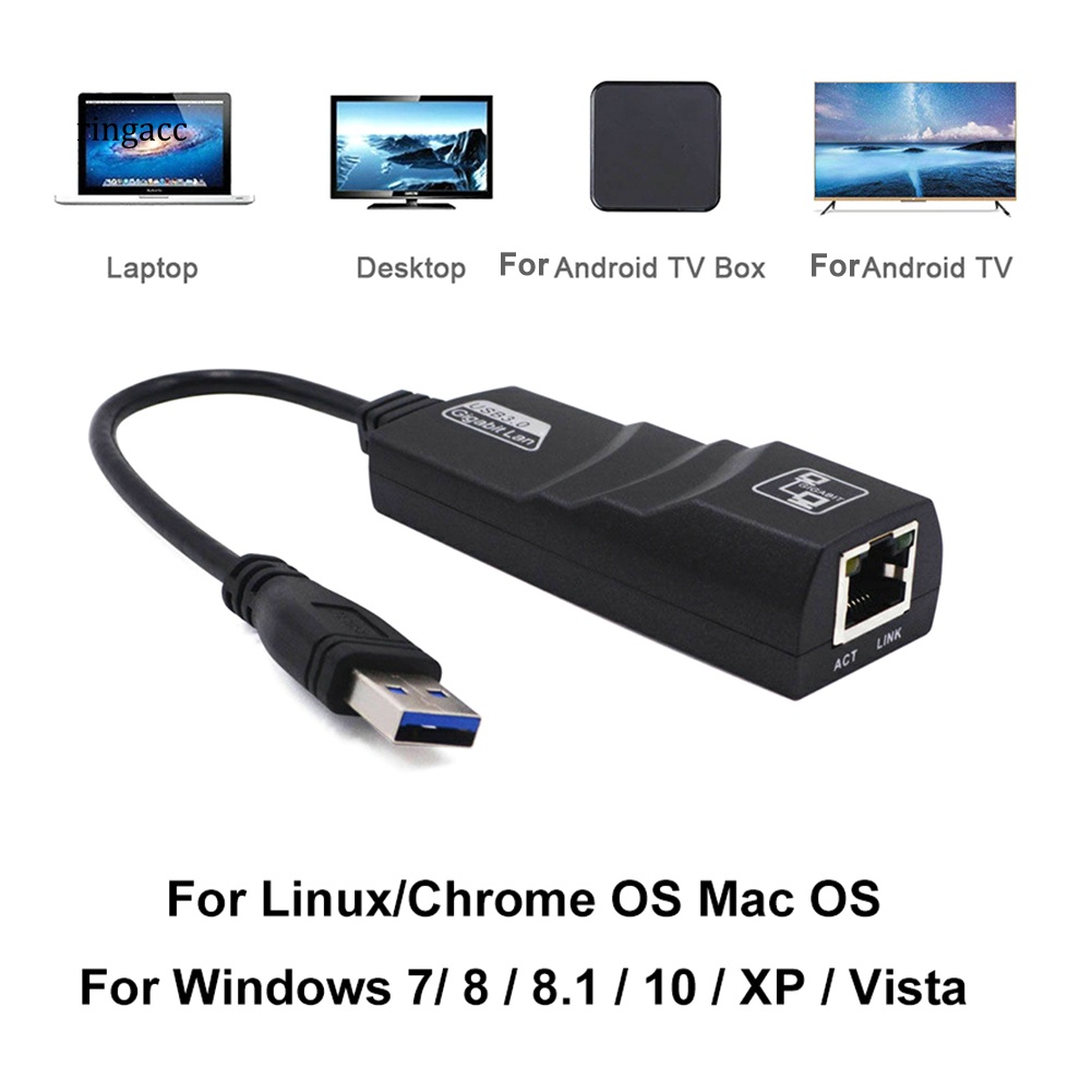 Bộ Chuyển Đổi USB 3.0 Sang 10 / 100 / 1000Mbps Gigabit RJ45