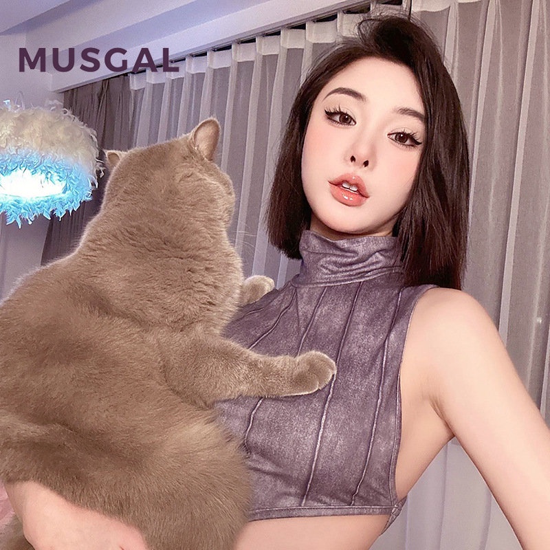 Áo Tank Top Sát Nách Cổ Tròn Nhuộm Màu Quyến Rũ Thời Trang 2023 Cho Nữ