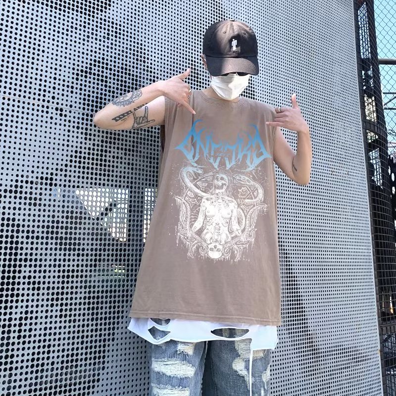 Áo Thun Sát Nách Thể Thao Phong Cách Đường Phố Thời Trang Mùa Hè Cho Nam