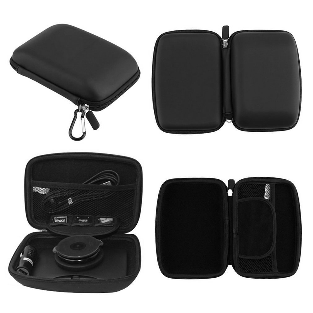 Protable Shock Resistant Carrying Cover Box Bag Protective Case Accessories  Black For 6 Inch Satellite Navigator [Q/1]