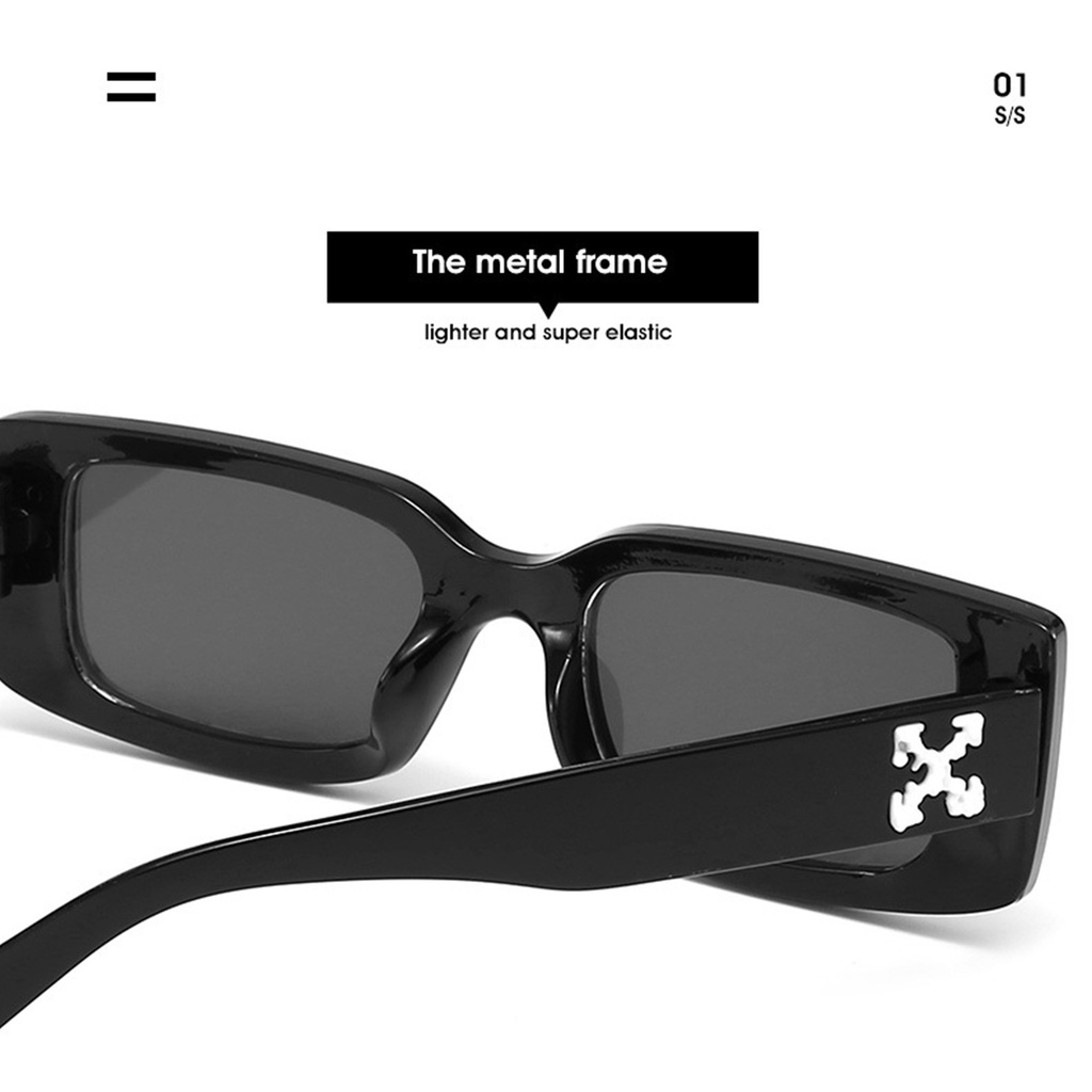 Kính Mát Gọng Vuông Bản Nhỏ Đính Đá Pha Lê Phong Cách Retro