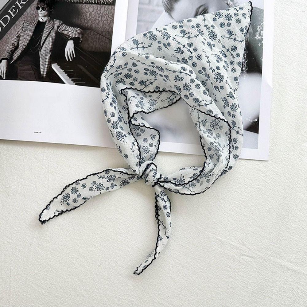 Khăn Choàng Cổ Bandanas Dài Hình Tam Giác Đính Ruy Băng Đơn Giản Cổ Điển Cà Vạt Định Vị Trang Phục