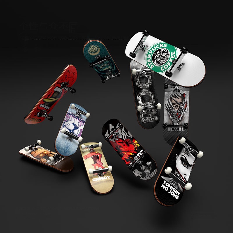 Ván Trượt Ngón Tay Bằng Hợp Kim Nhôm DIY Cho Trẻ Em Màu Tím peda LKZBR Jk