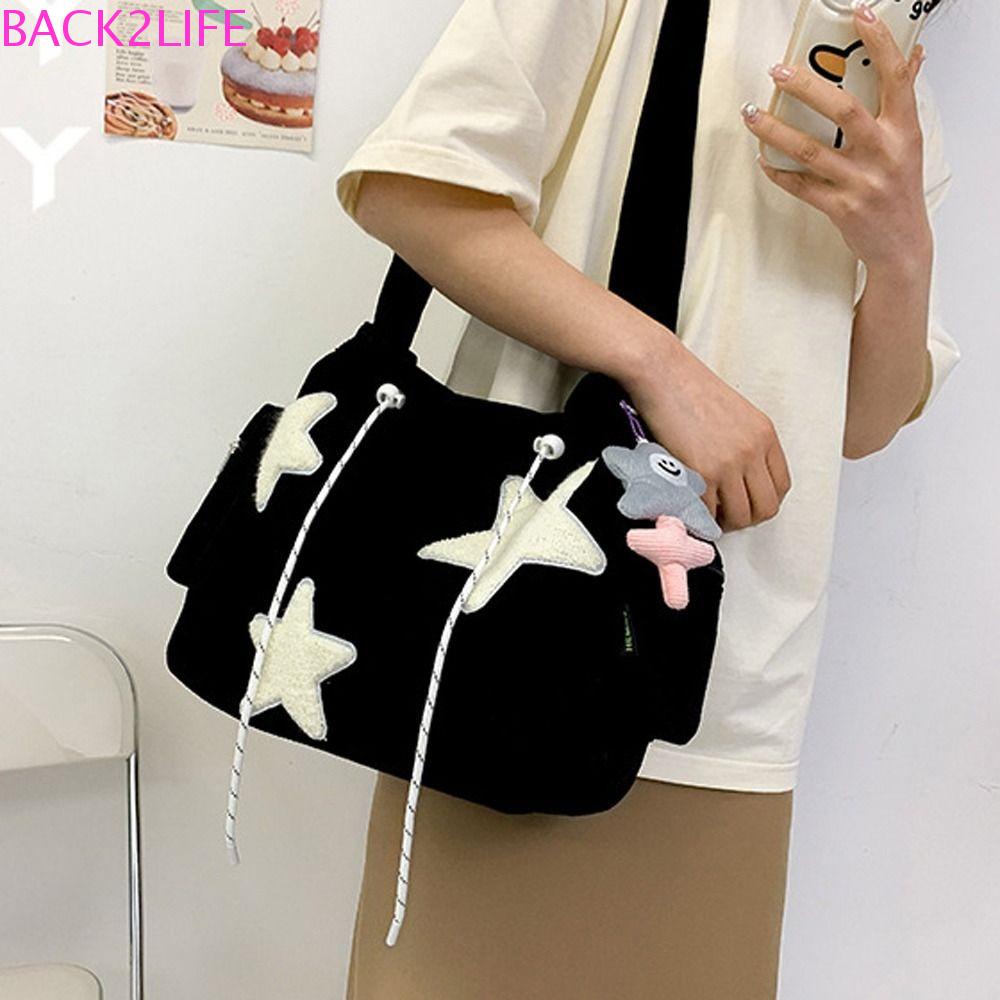 Túi Đựng Mỹ Phẩm / Đồ Dùng Cá Nhân Bằng Nhung Sức Chứa Lớn Tùy Chỉnh Thời Trang Đường Phố Hàn Quốc Cho Nữ Back2Lilife