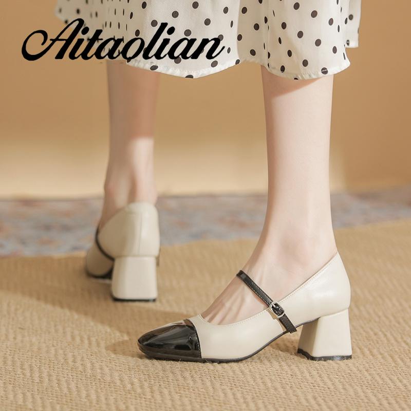 Giày Da Cao Gót 6cm Phong Cách lolita Xinh Xắn Cho Nữ