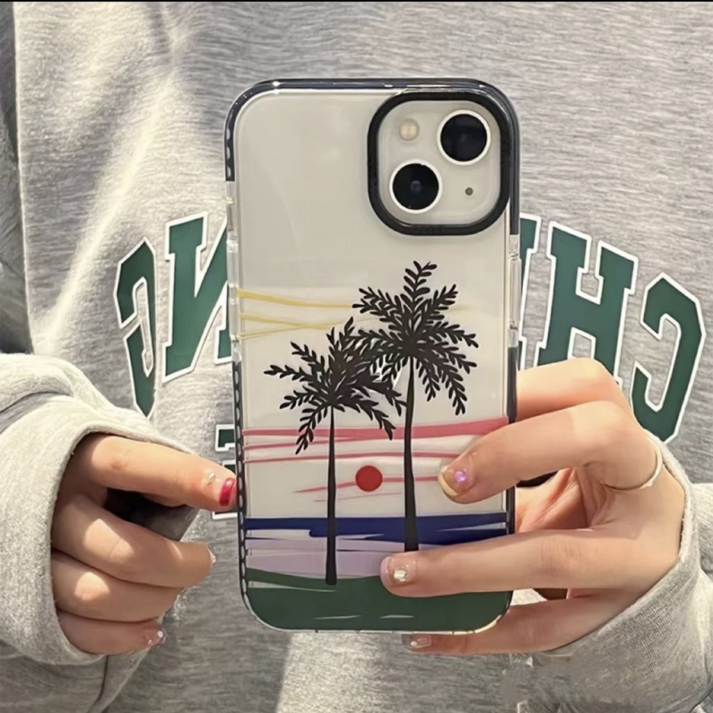 ✅Ốp Điện Thoại Họa Tiết Hoạt Hình Phong Cảnh Mùa Hè Cho iphone14promax 4VD7 13 11In12