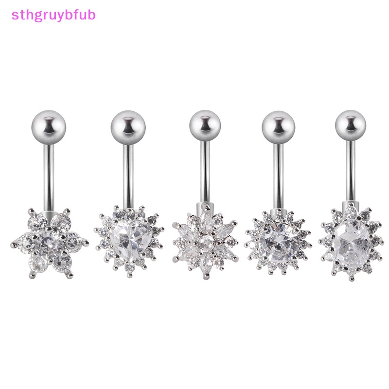 Khuyên RốN HìNh BướM ĐíNh Đá BằNg ThéP Không Gỉ