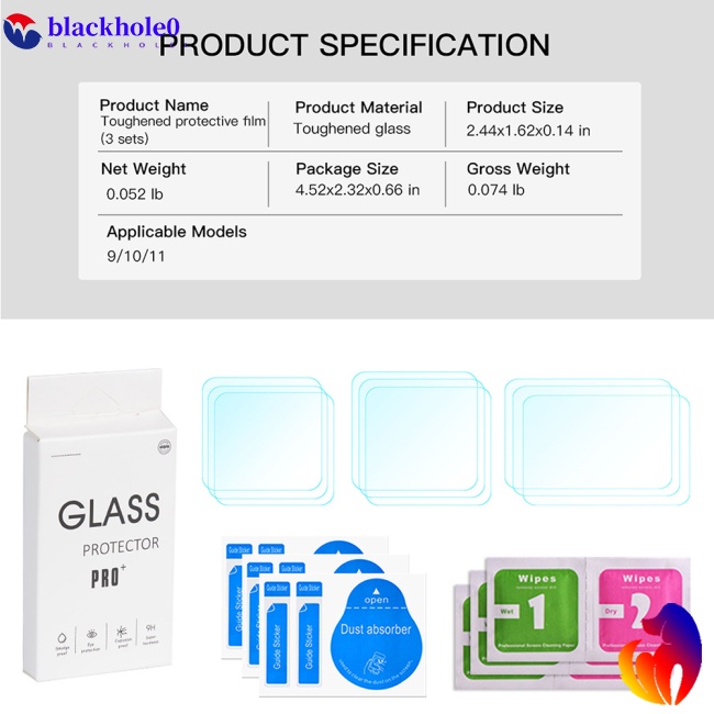 1 Bộ Kính Cường Lực Bảo Vệ Màn Hình Chống Trầy Tương Thích Với Gopro11 / 9 / 10