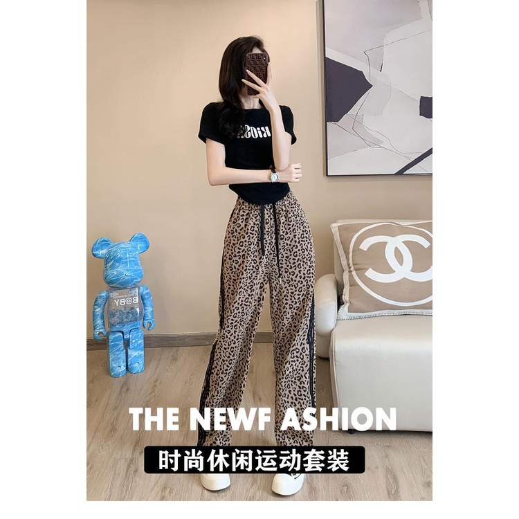 Áo Thun Ngắn Tay Ôm Dáng Họa Tiết Da Báo Mẫu Mới 2023 Thời Trang Mùa Hè Cho Nữ