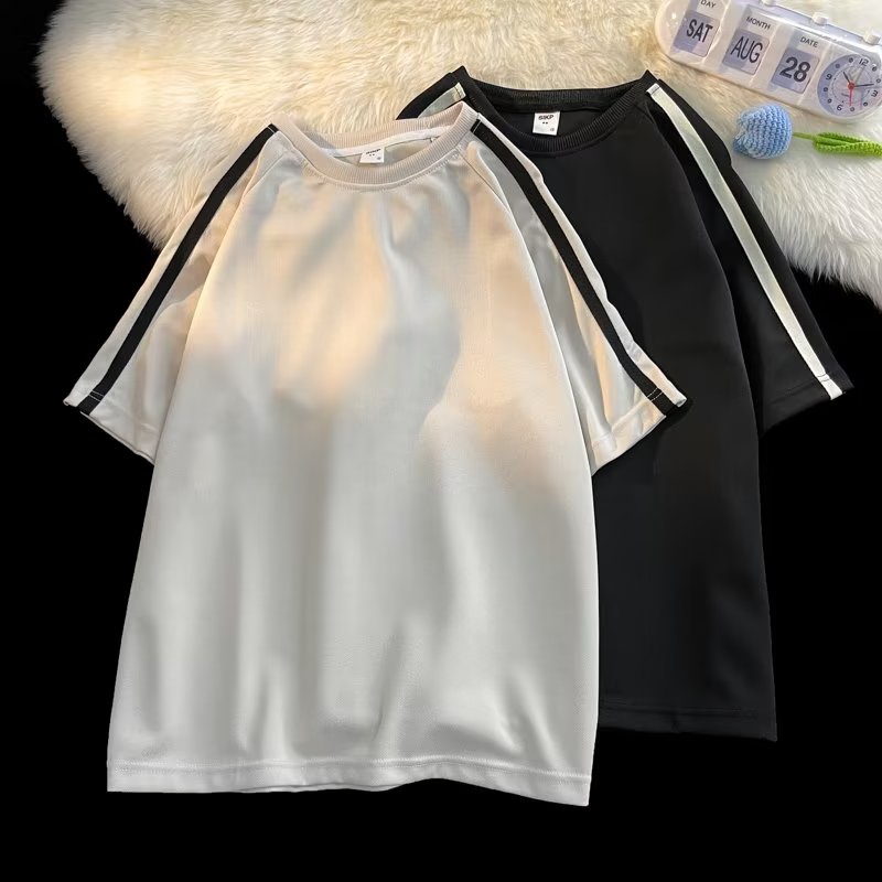 Áo Thun Tay Ngắn Kẻ Sọc Thời Trang Dành Cho Nam