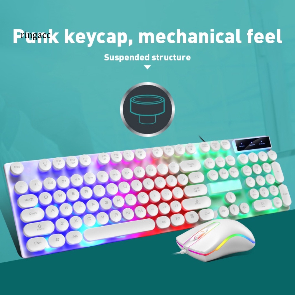 Bàn Phím Cơ RGA D290 104 Phím Có Đèn LED Nền Nhiều Màu Sắc Dành Cho Máy Tính