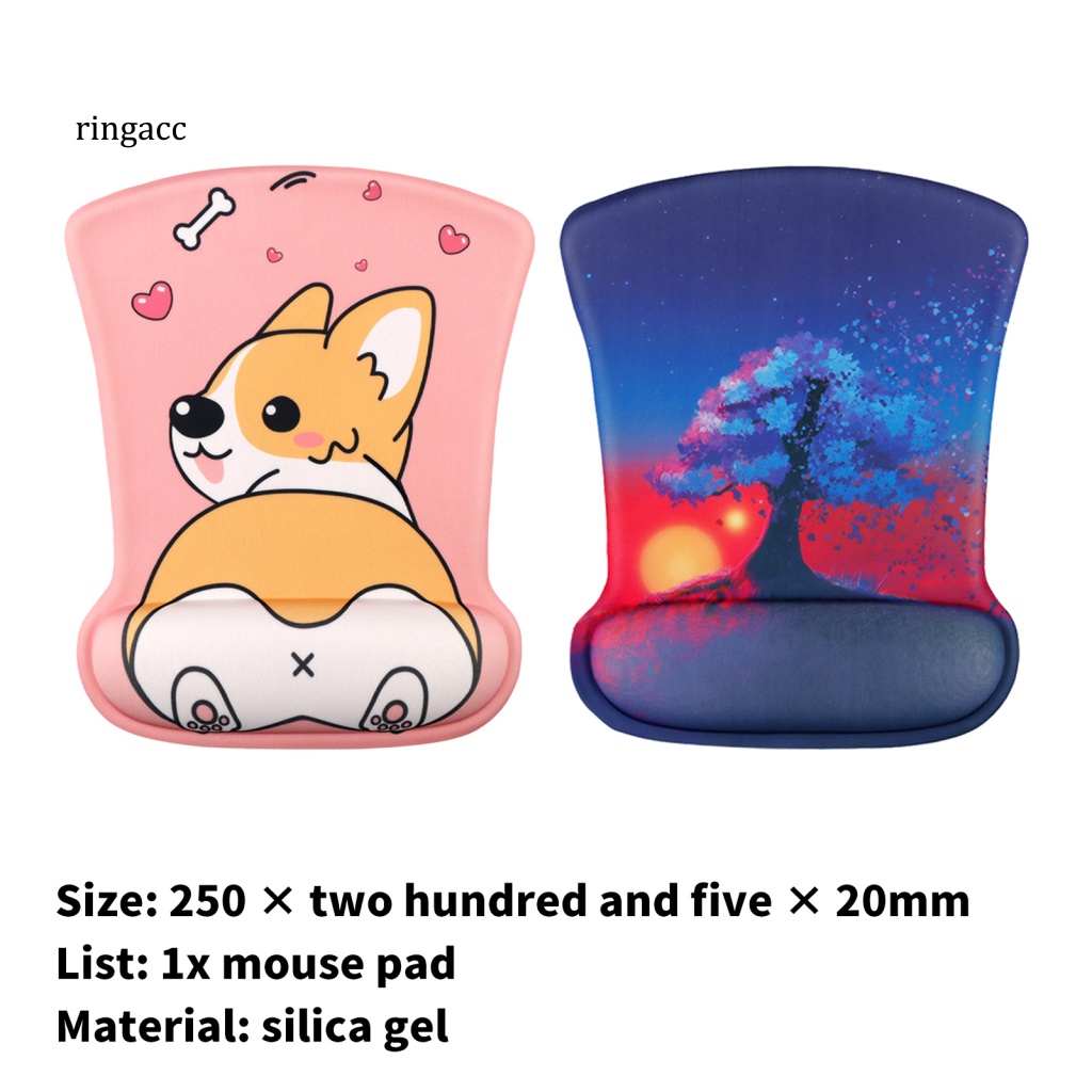 Tấm Lót Chuột Silicone Chống Trượt In Hình Thỏ Cà Rốt Cho Văn Phòng