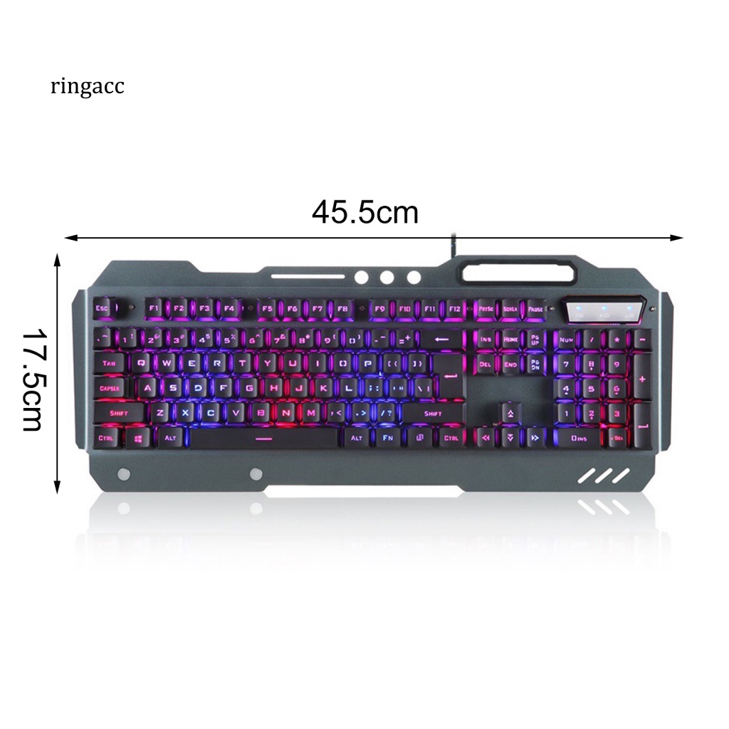 Bàn Phím Cơ Gaming Có Dây RGA RGB Giao Diện USB Nhanh Chóng Có Ngăn Đựng Bút / Khay Đựng Điện Thoại / Thẻ Chống Thấm Nước Cho Internet