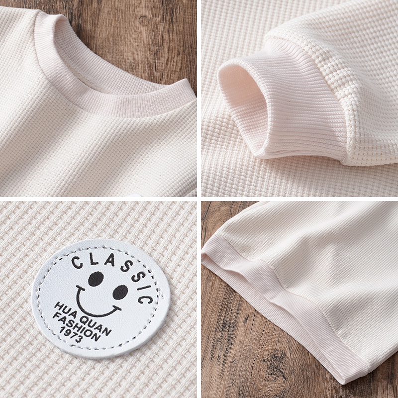 [THOMAS KIDS] Set 3-10 Tuổi Đồ 2 Món Gồm Áo Hoodie Cotton Tay Dài Và Quần Dài Màu Trơn Dành Cho Trẻ Em