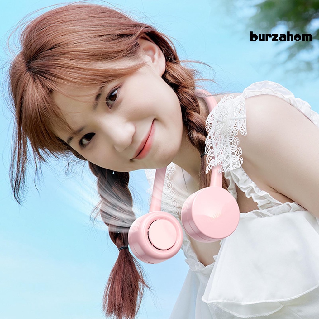 Quạt Làm Mát Đeo Cổ Có Thể Điều Chỉnh Tốc Độ Với Thiết Kế Ống Linh Hoạt Tiếng Ồn Thấp Siêu Nhẹ Tiện Dụng Mang Theo Du Lịch Cắm Trại