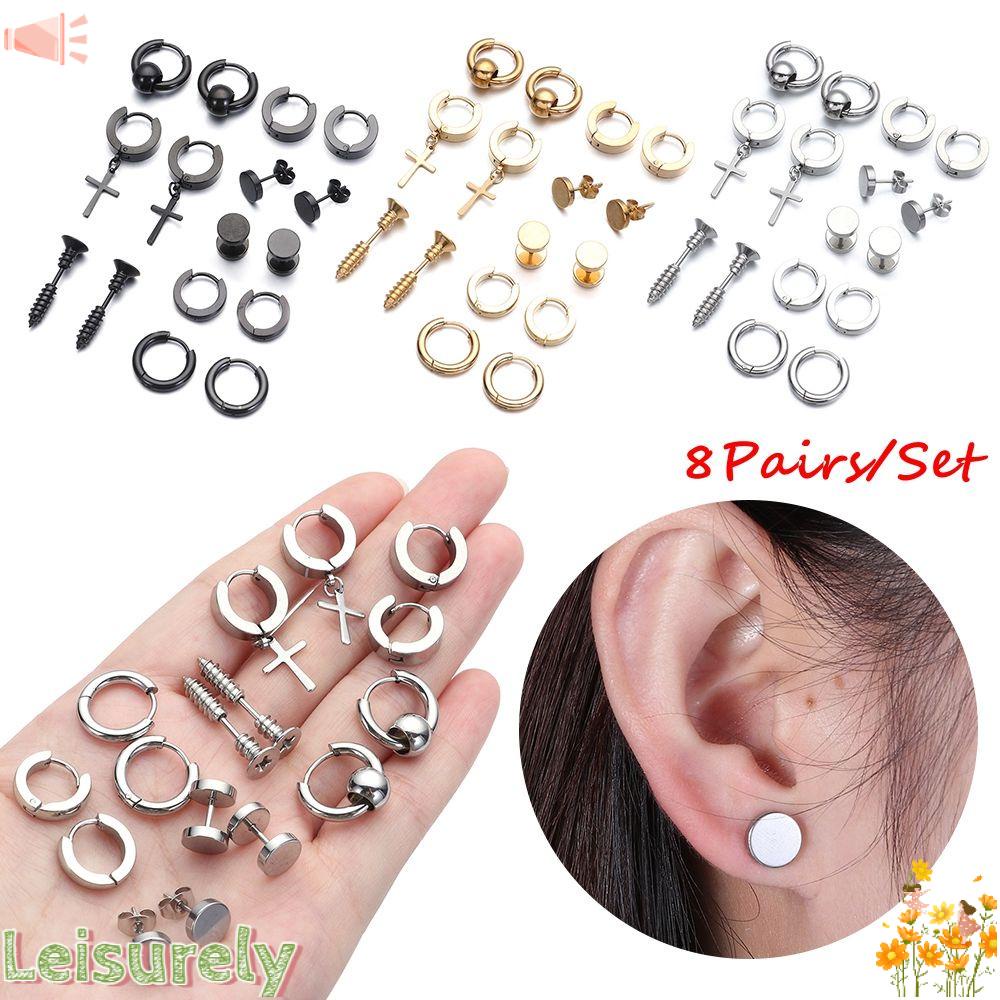 Bộ Khuyên Xỏ Cơ Thể Màu Đen Cá Tính Cho Nam Và Nữ