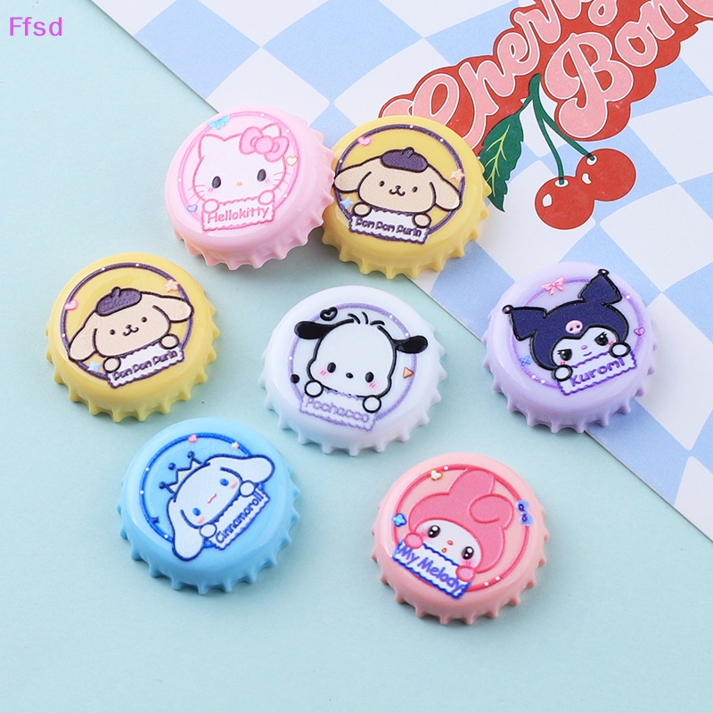 {Ffsd} Set 10 Phụ Kiện Trang Sức Hình Mèo Hoạt Hình Đáng Yêu Tự Làm