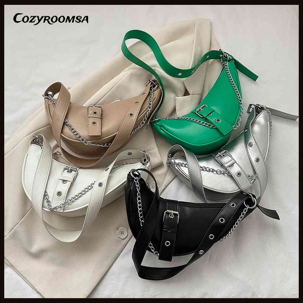 Túi Xách Đeo Vai Phong Cách Gothic Punk Hàn Quốc Cổ Điển Y2K Dành Cho Bạn Nữ