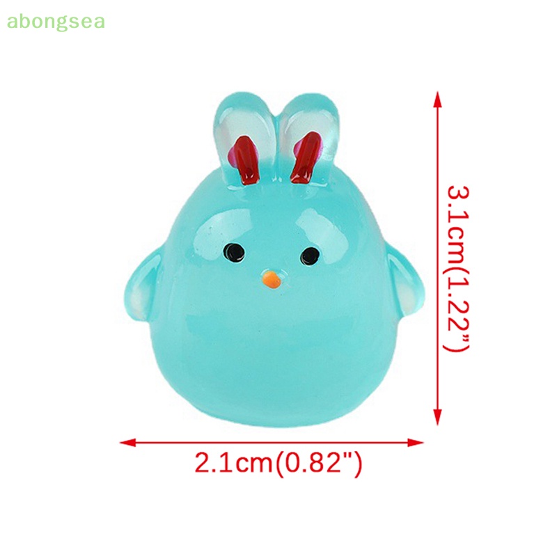 Abongsea Mô Hình Gà Con Mini Bằng Nhựa Resin Dạ Quang Trang Trí Xe Hơi