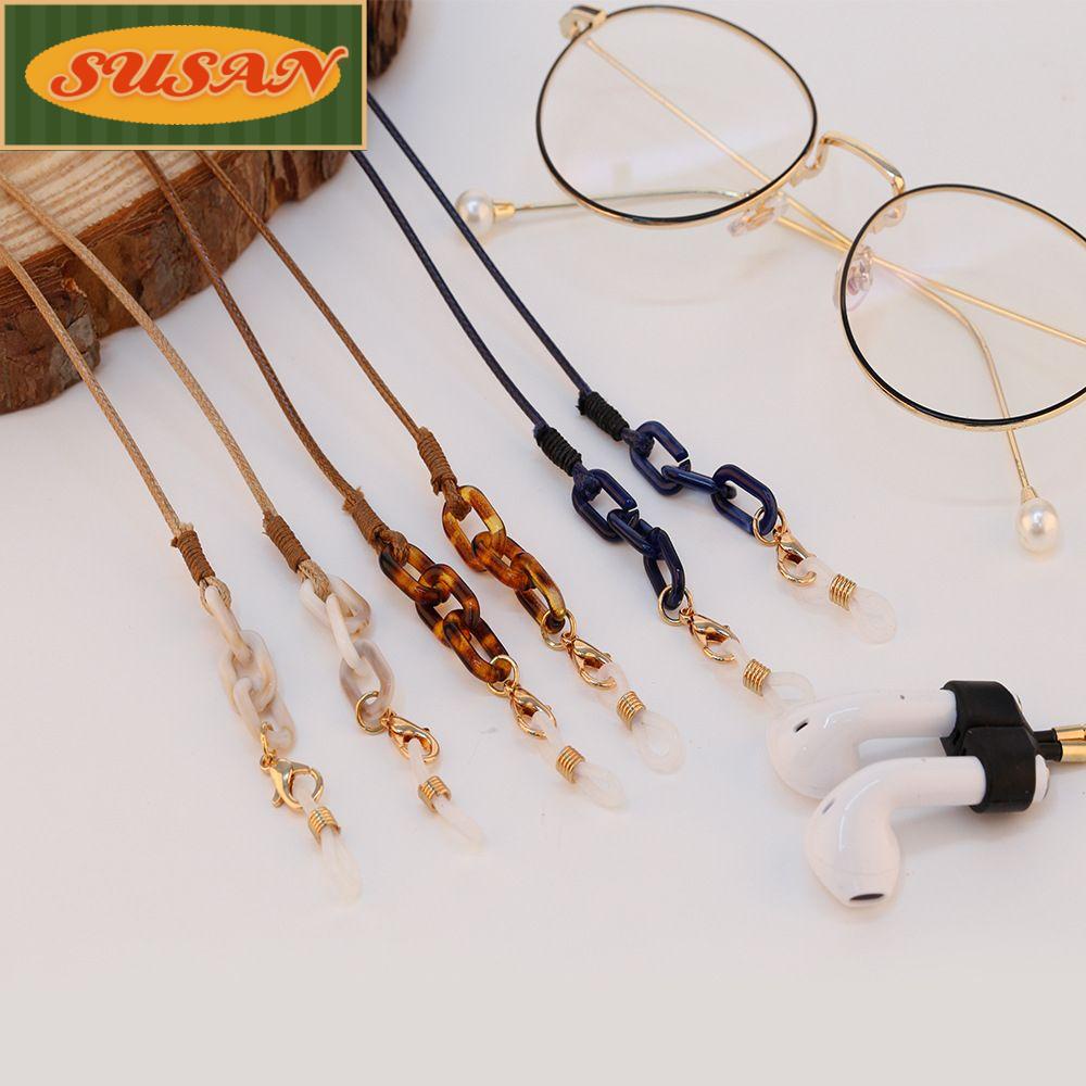 Dây Đeo Kính Bằng Acrylic Họa Tiết Da Báo Thời Trang