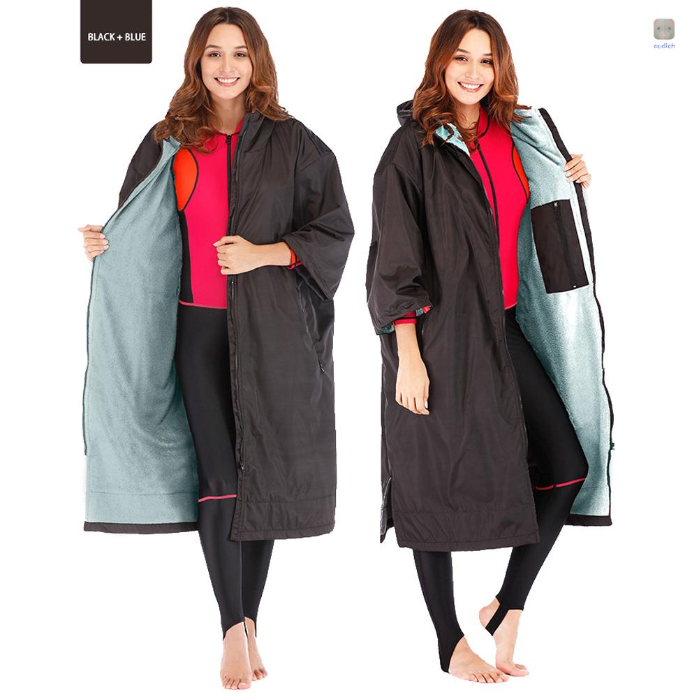 Áo Khoác Thể Thao Hai Lớp Chống Thấm Nước Có Khóa Kéo Có Mũ Trùm Tiện Lợi